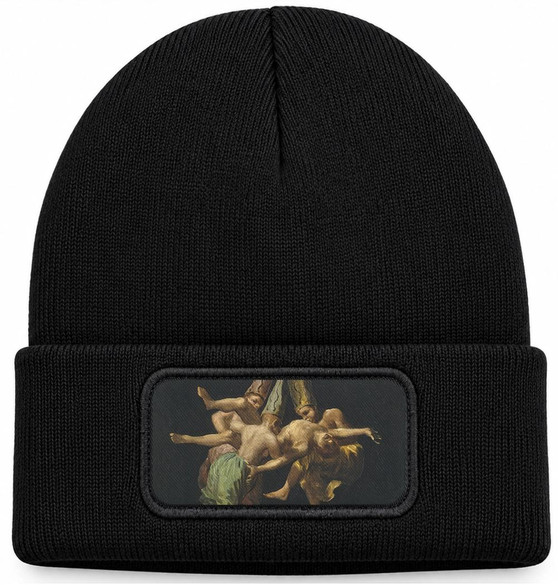 Czapka zimowa Lot czarowników Francisco Goya – czarna