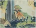 Podkładka na stół Wodospad Ono na drodze Kisokaidō Katsushika Hokusai