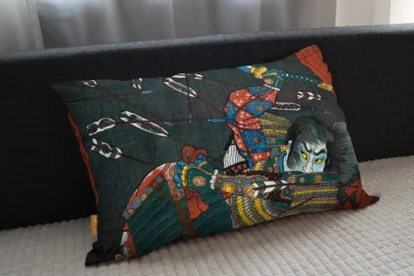 Poduszka Bitwa pod Shijō Nawate Utagawa Kuniyoshi