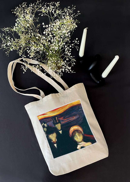 Torba z naszywką Anxiety (Lęk) Edvard Munch