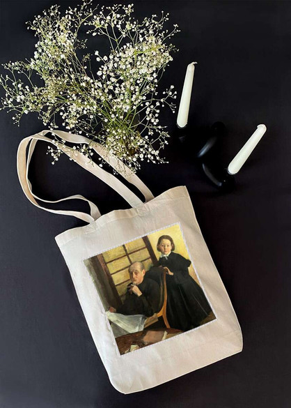 Torba z naszywką Henri Degas i jego siostrzenica Lucie Degas Edgar Degas