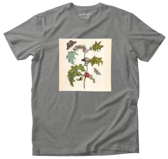 Koszulka z naszywką Metamorfoza owadów Surinamensium Maria Sibylla Merian