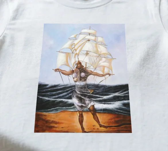 Koszulka z nadrukiem Statek Salvador Dali