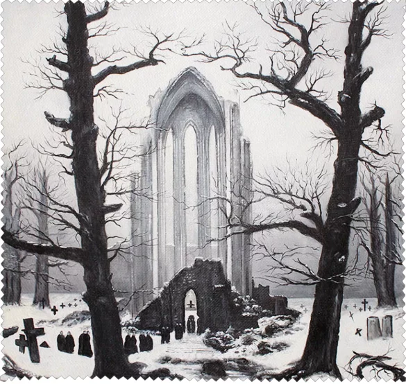 Ściereczka do okularów Cmentarz w śniegu Caspar David Friedrich