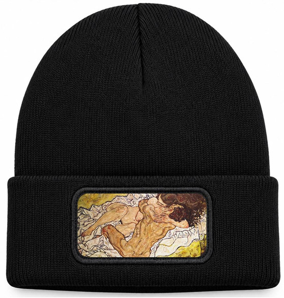 Czapka zimowa The Embrace (1917) Egon Schiele – czarna