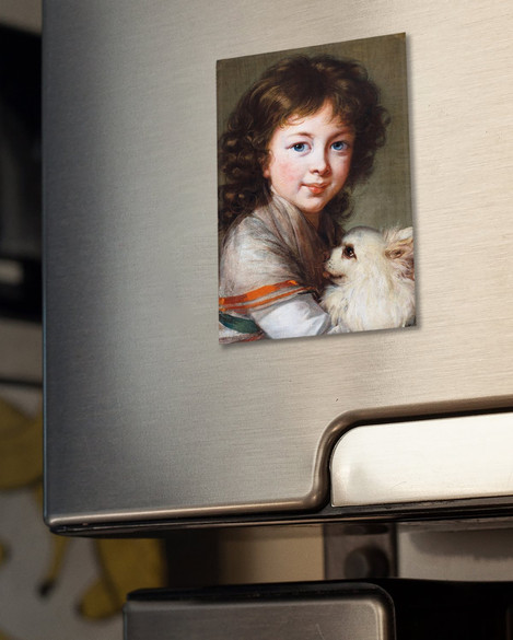 Magnes Portret Elżbiety Mniszchówny z pieskiem Élisabeth Vigée-Lebrun