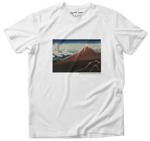 Koszulka z nadrukiem Ulewa pod szczytem Katsushika Hokusai
