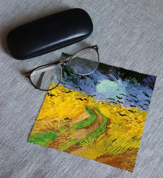 Ściereczka do okularów Pole pszenicy z krukami Vincent Van Gogh