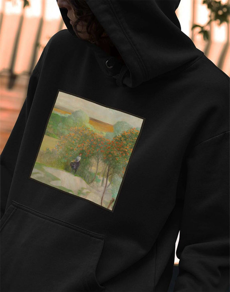 Bluza z naszywką Pejzaż z jarzębiną, część prawa tryptyku Idź nad strumienie Jacek Malczewski