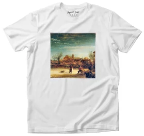 Koszulka z nadrukiem Zimowy pejzaż Rembrandt