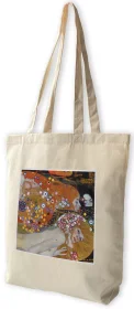 Torba z naszywką Węże Wodne II Gustav Klimt écru