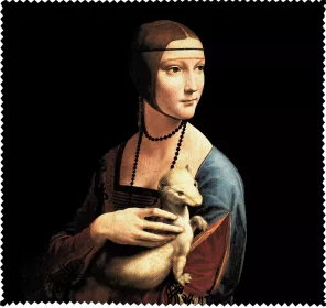 Ściereczka do okularów Dama z gronostajem Leonardo da Vinci
