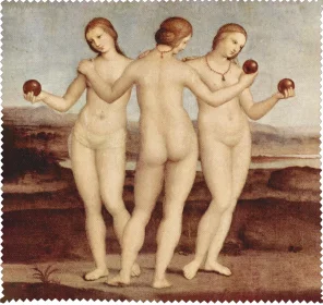 Ściereczka do okularów Trzy gracje Rafael Santi