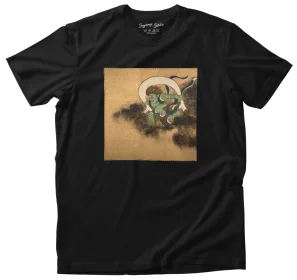 Koszulka z naszywką Bóg Wiatru Ogata Korin