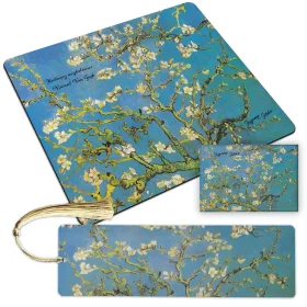 Zestaw prezentowy Szyjemy Sztukę podkładka + magnes + zakładka Kwitnący migdałowiec