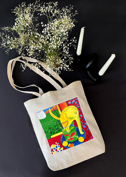 Torba z naszywką Kot ze złotą rybką Henri Matisse