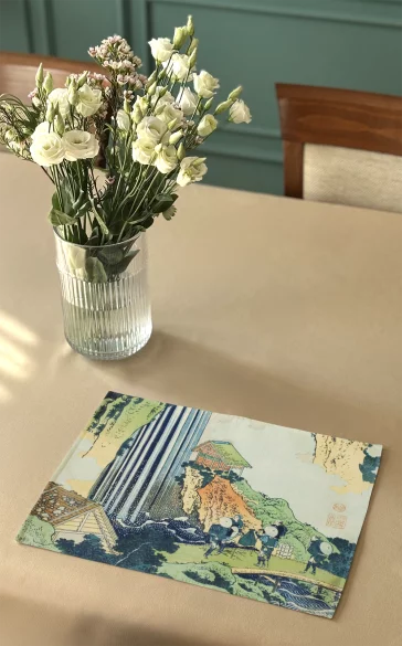 Podkładka na stół Wodospad Ono na drodze Kisokaidō Katsushika Hokusai