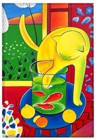 Magnes Kot ze złotą rybką Henri Matisse