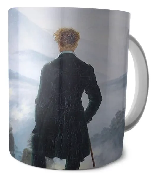 Kubek Wędrowiec nad morzem mgły Caspar David Friedrich