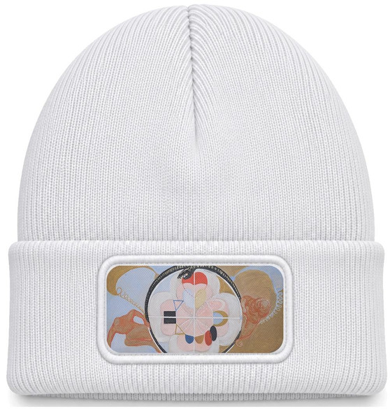 Czapka zimowa Ewolucja, No. 13 Hilma af Klint – biała