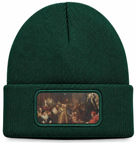 Czapka zimowa Kazanie Skargi Jan Matejko – zielona