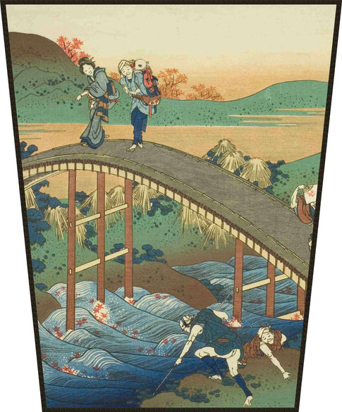 Ekran Ariwara no Narihira Katsushika Hokusai