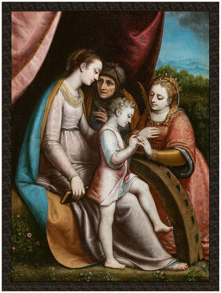 Naszywka Mistyczne zaślubiny świętej Katarzyny Sofonisba Anguissola