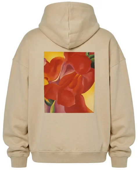 Bluza oversize czerwona kanna Georgia O’Keeffe