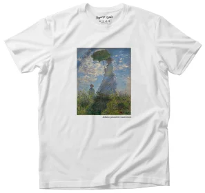 Koszulka z nadrukiem Kobieta z parasolem Claude Monet