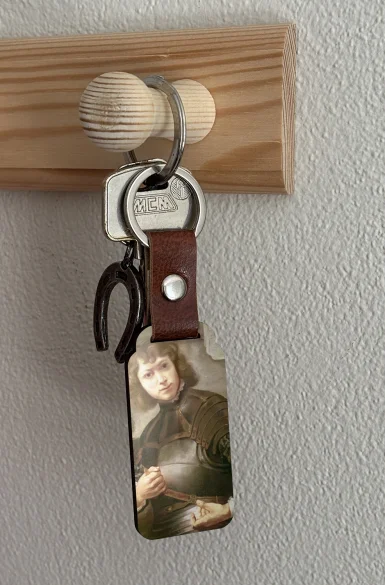 Brelok Młody mężczyzna w złotej zbroi Rembrandt