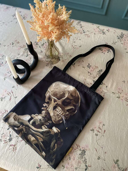 Torba na ramię Czaszka z palącym się papierosem Vincent Van Gogh