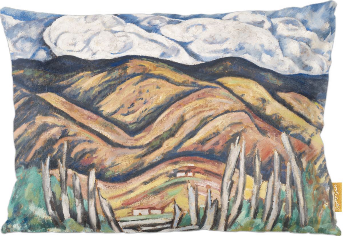 Poduszka dekoracyjna na prezent z obrazem Ostatni z Nowej Anglii — początek Nowego Meksyku Marsden Hartley Szyjemy Sztukę