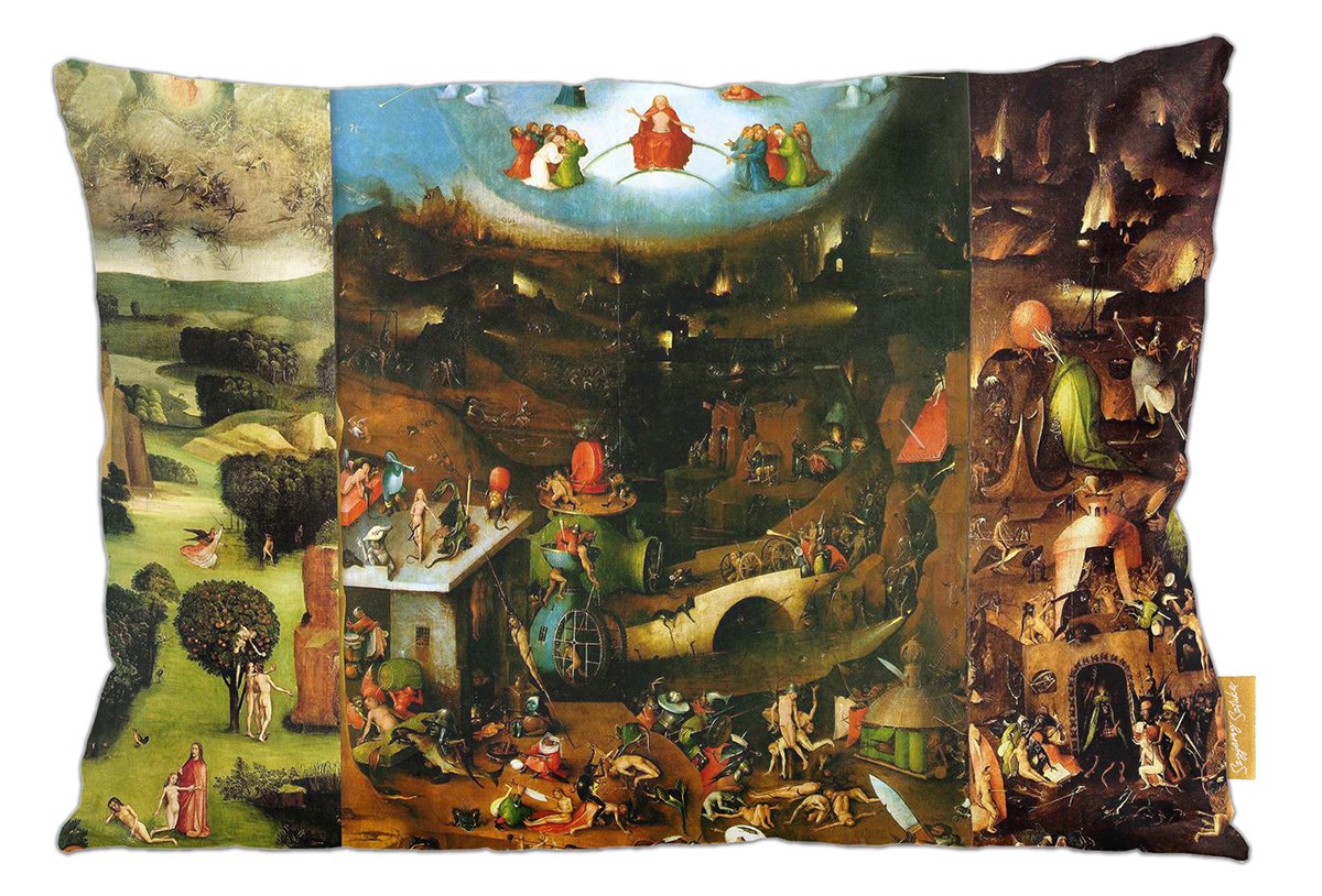Poduszka dekoracyjna na prezent z obrazem Sąd Ostateczny Hieronim Bosch Szyjemy Sztukę