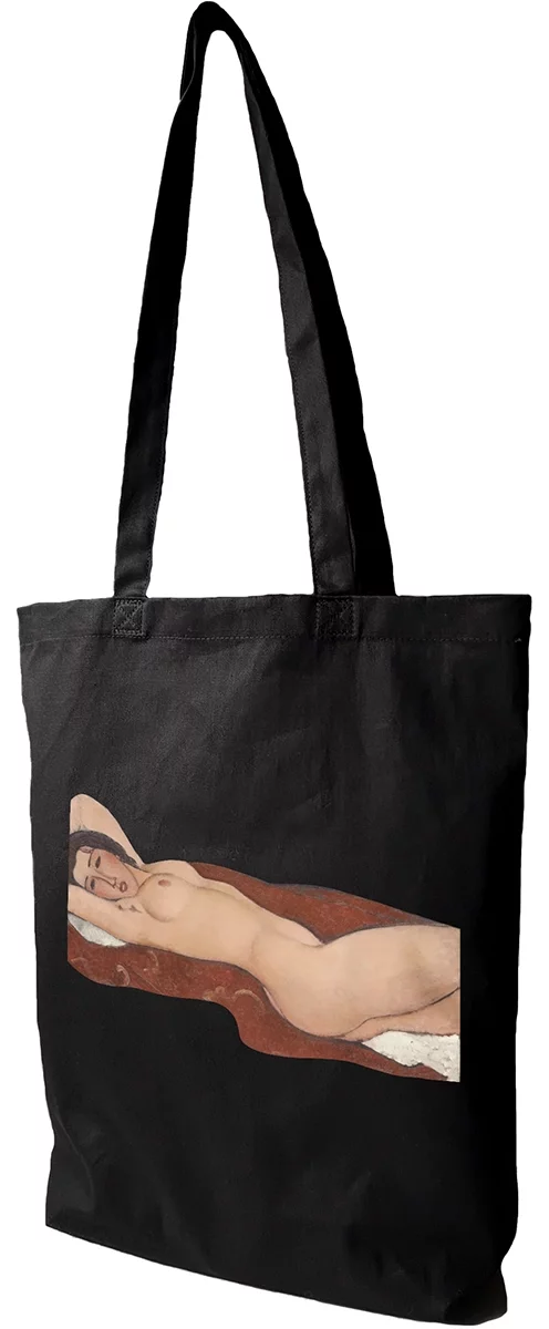 Torba bawełniana Leżący akt Amedeo Modigliani, Czarna