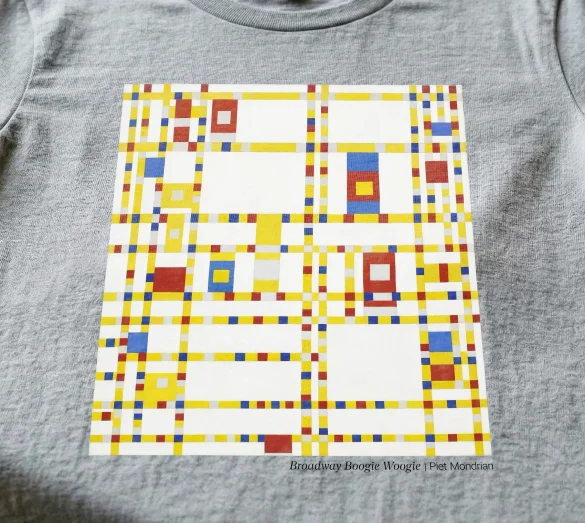 Koszulka z nadrukiem Broadway Boogie Woogie Piet Mondrian