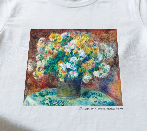Koszulka z nadrukiem Chryzantemy Pierre-Auguste Renoir