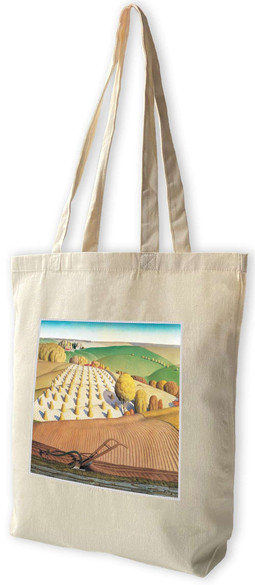 Torba z naszywką Fall Plowing Grant Wood