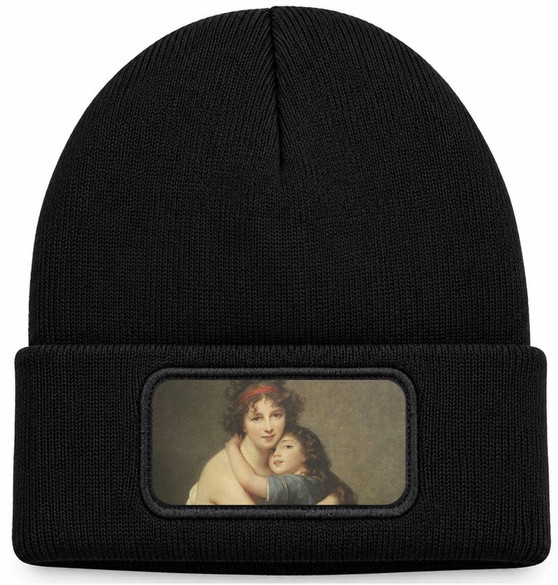 Czapka zimowa Autoportret z córką Élisabeth Vigée-Lebrun – czarna