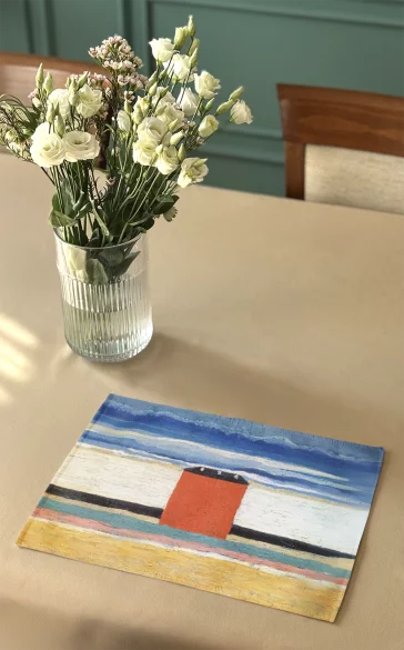 Podkładka na stół Czerwony Dom Kazimir Severinovich Malevich