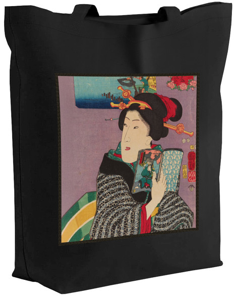 Torba z naszywką Krajobrazy i piękności Utagawa Kuniyoshi