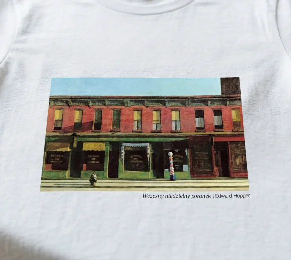 Koszulka z nadrukiem Wczesny niedzielny poranek Edward Hopper