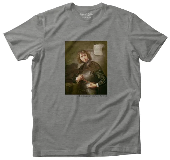 Koszulka z nadrukiem Młody mężczyzna w złotej zbroi Rembrandt