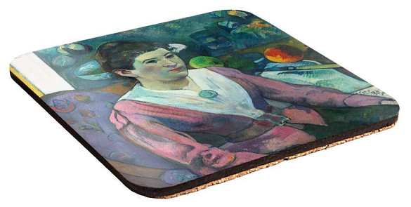 Podkładka pod kubek Kobieta na tle martwej natury, Cezanne Paul Gauguin