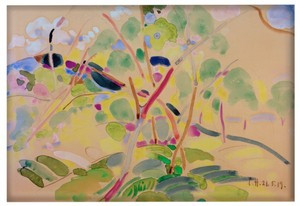 Magnes Krajobraz z drzewami w pobliżu Pretzfeld Curt Herrmann