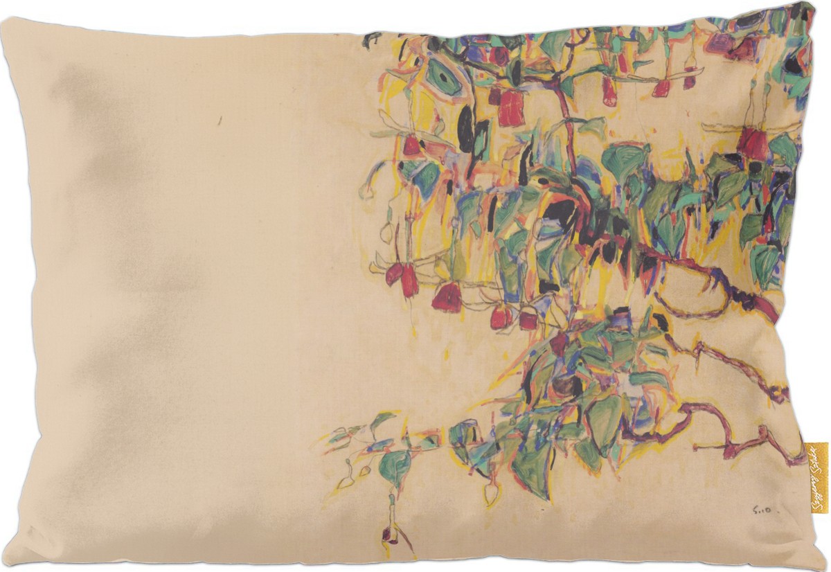 Poduszka dekoracyjna na prezent z obrazem Fuchsia Branches (Sun Tree) Egon Schiele Szyjemy Sztukę