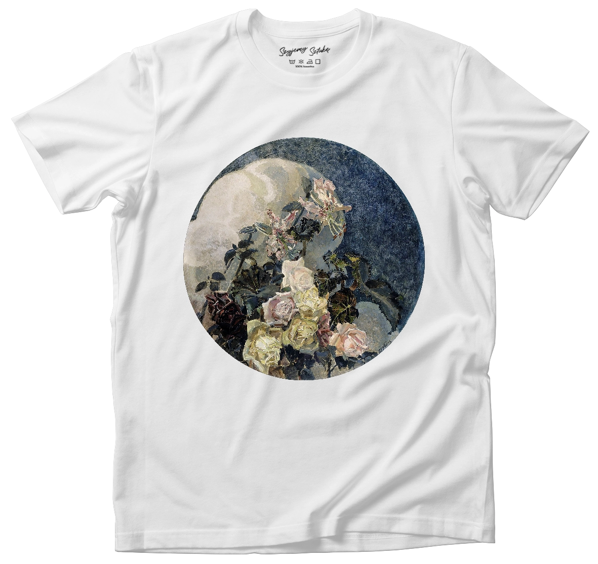 Koszulka Róże i orchidee Mikhail Aleksandrovich Vrubel– koszulka z nadrukiem obrazu, t-shirt ze sztuką