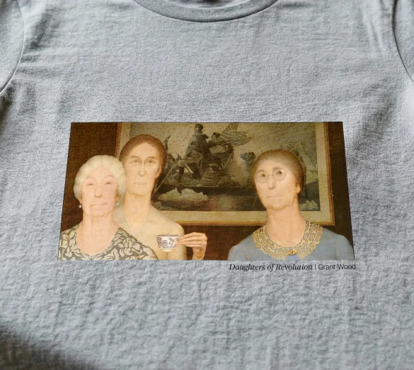 Koszulka z nadrukiem Daughters of Revolution Grant Wood