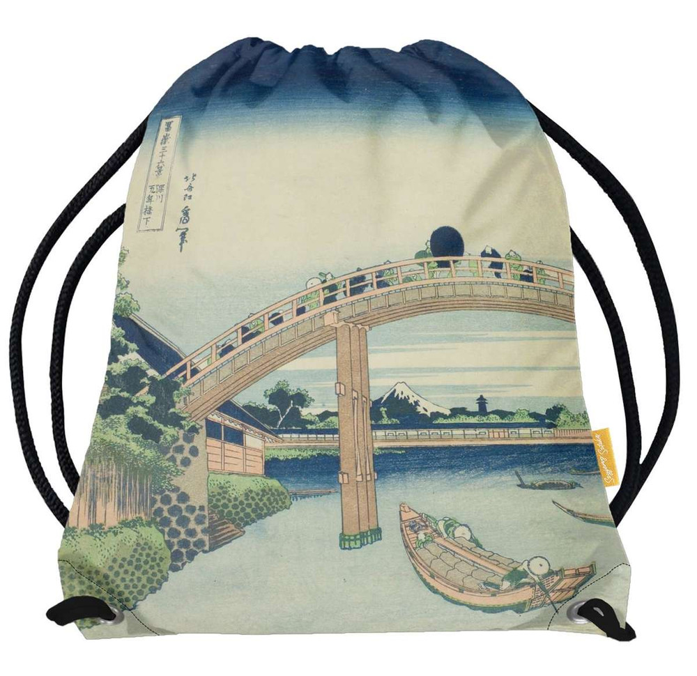 Worek Pod mostem Mannen w Fukagawa Katsushika Hokusai
