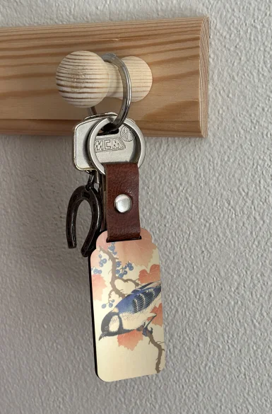 Brelok Sikora bogatka na gałęzi paulowni Ohara Koson