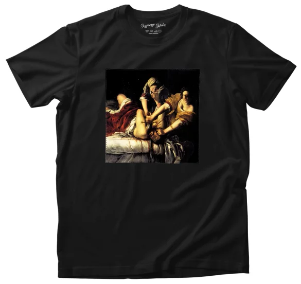 Koszulka z naszywką Judyta odcinająca głowę Holofernesowi Artemisia Gentileschi